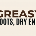 greasy roots dry end