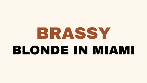 How to fix brassy blonde hair at lahh salon, Bay Harbor Islands FL.