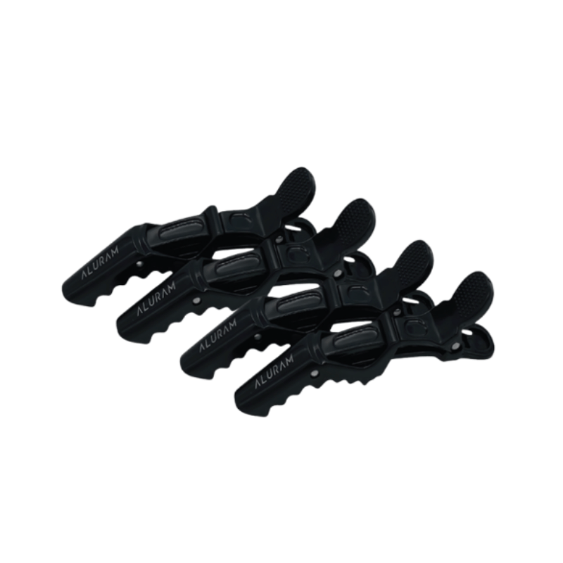 Aluram Alligator Clips Black Pack of 4 by Aluram | LAHH Salon, Bay Harbor Islands, FL