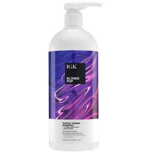 IGK BLONDE POP Purple Toning Shampoo 33.8oz by IGK | LAHH Salon, Bay Harbor Islands, FL