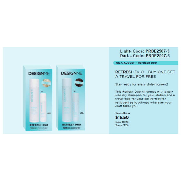 Design.Me Quickie.Me Dry Shampoo by Design.Me | LAHH Salon, Bay Harbor Islands, FL