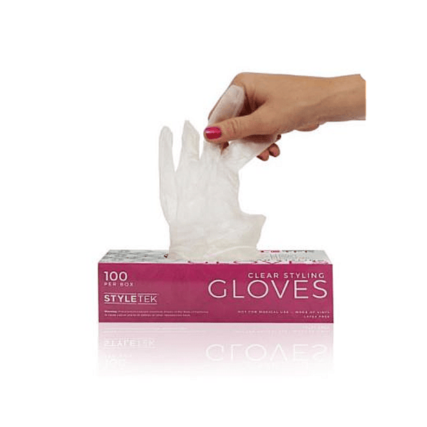 Styletek Clear Vinyl Powder Free Gloves by Styletek | LAHH Salon, Bay Harbor Islands, FL