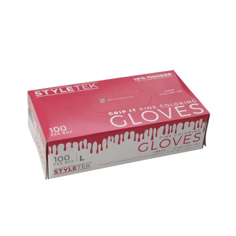 Styletek Pink Powder Free Gloves 100pk by Styletek | LAHH Salon, Bay Harbor Islands, FL
