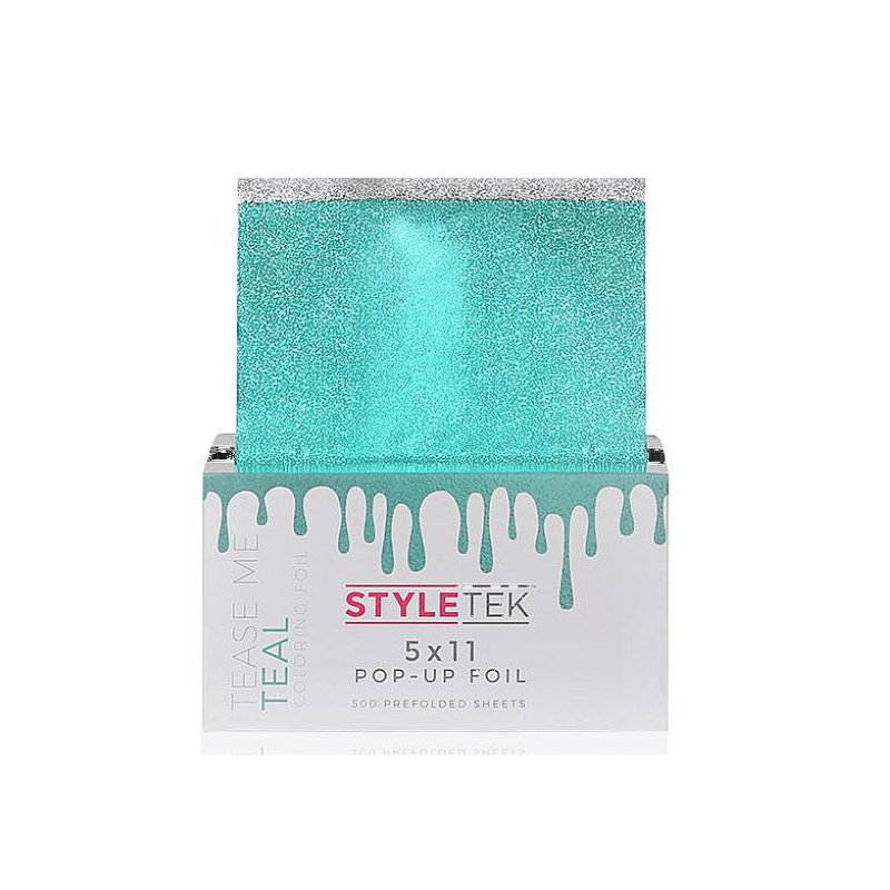 Styletek Tease Me Teal Embossed Pop-Up Foil 500ct 5x11 by Styletek | LAHH Salon, Bay Harbor Islands, FL